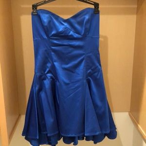 Bebe Royal Blue Strapless Dress